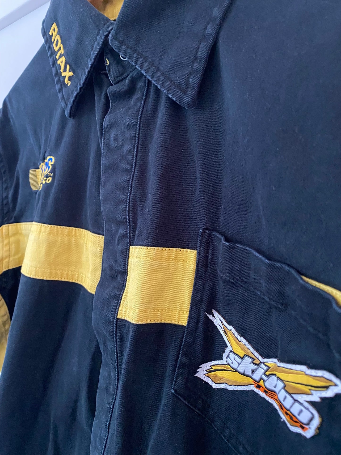 close up of ski-doo logo on a pocket