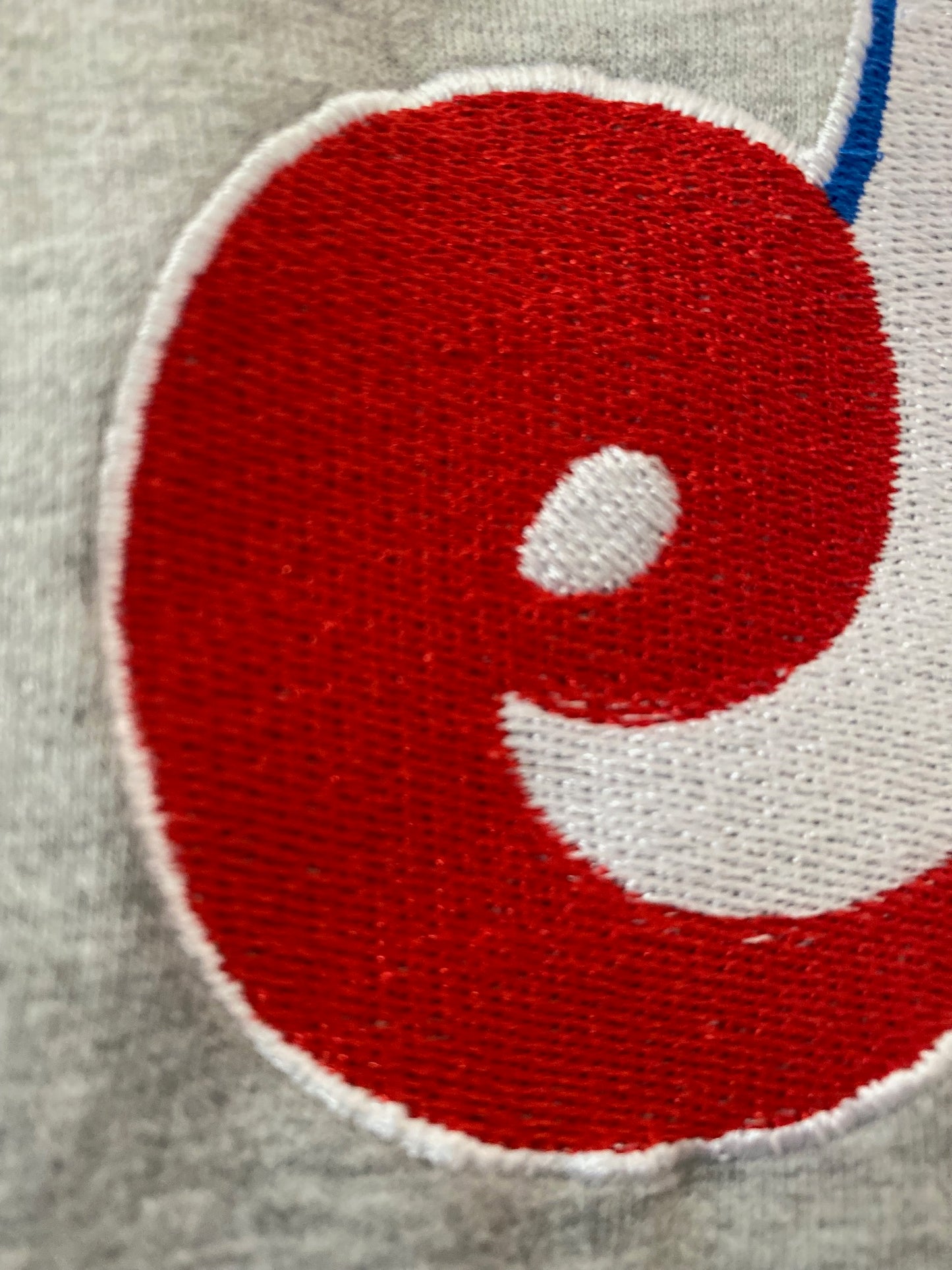 Grey long sleeve Montreal Expos jersey with front pockets