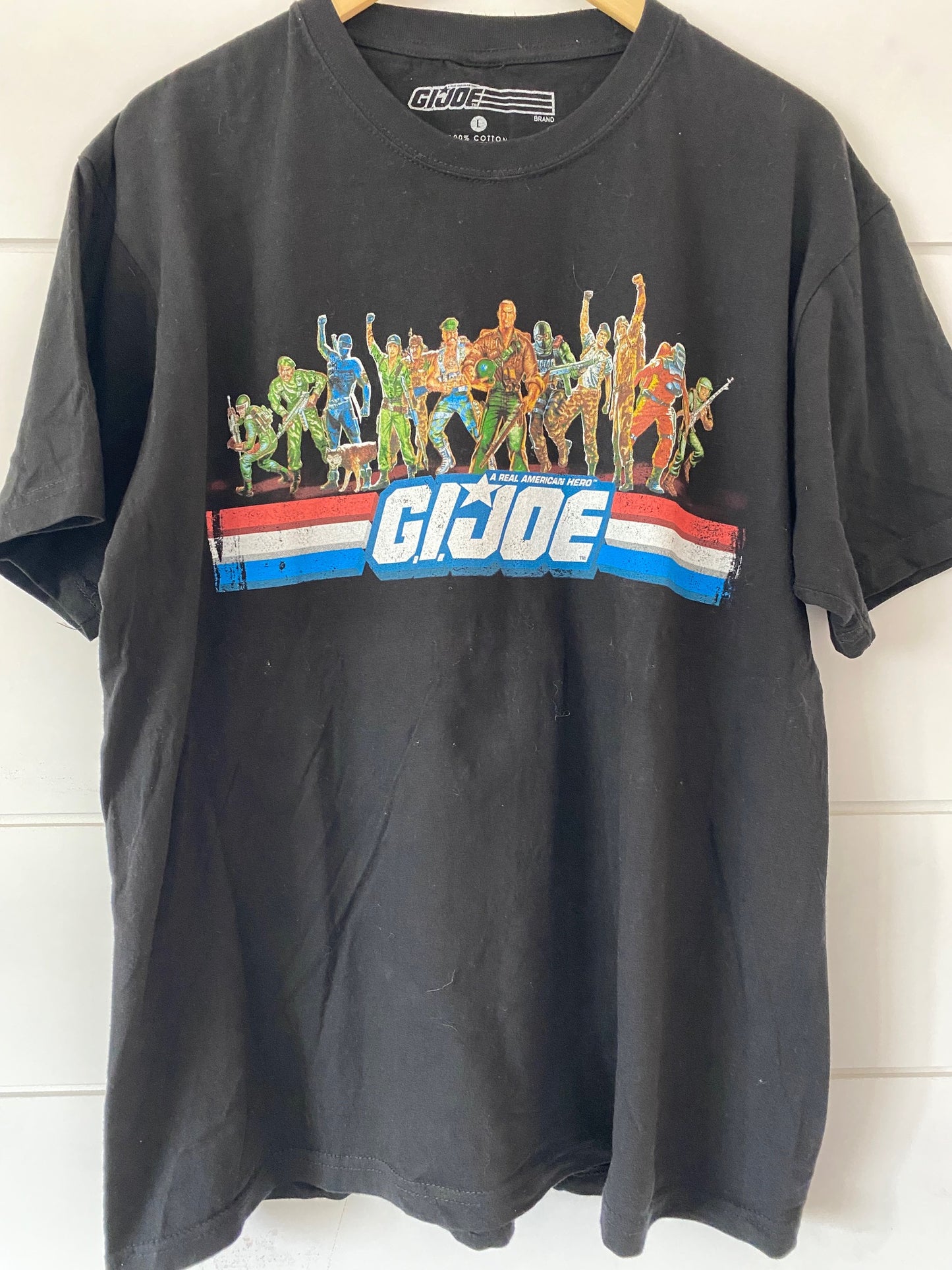 Black Men / Unisex T-shirt G.I.*JOE vintage Large Cartoon 1990