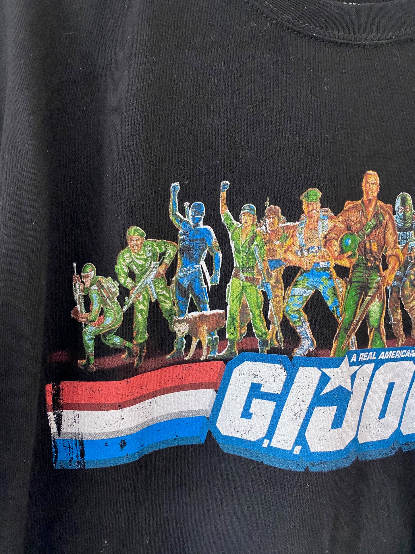 Black Men / Unisex T-shirt G.I.*JOE vintage Large Cartoon 1990