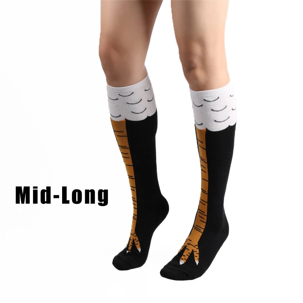 VIRAL TikTok Sensation! Get Your Own "Chicken Socks" (As Seen On TikTok!) Funny 3D Chicken Socks Print Cartoon Cosplay