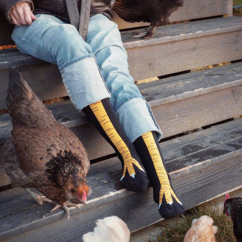 VIRAL TikTok Sensation! Get Your Own "Chicken Socks" (As Seen On TikTok!) Funny 3D Chicken Socks Print Cartoon Cosplay