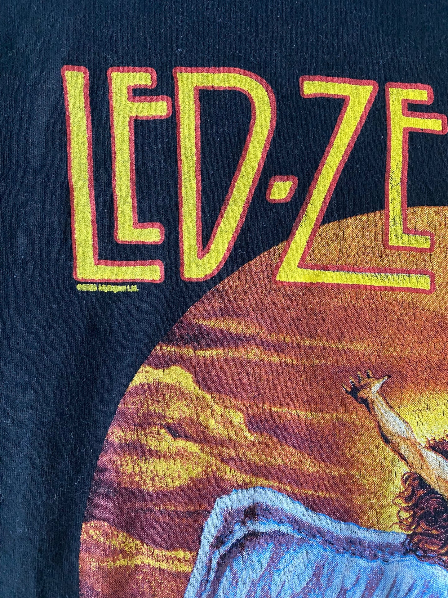 Unisex long-sleeved black cotton sweater Led Zepplin 1990 US Tour 1975