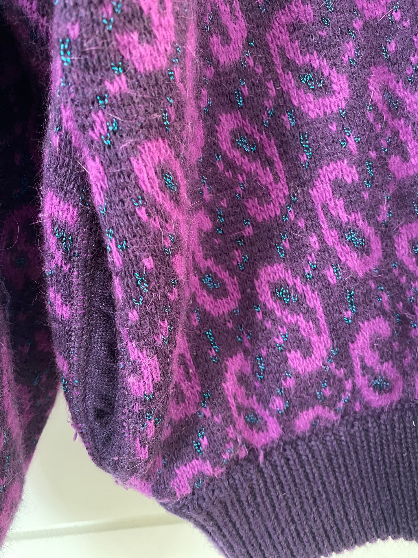Women Purple Wool Vintage Cardigan Vest Made in Federal Germany