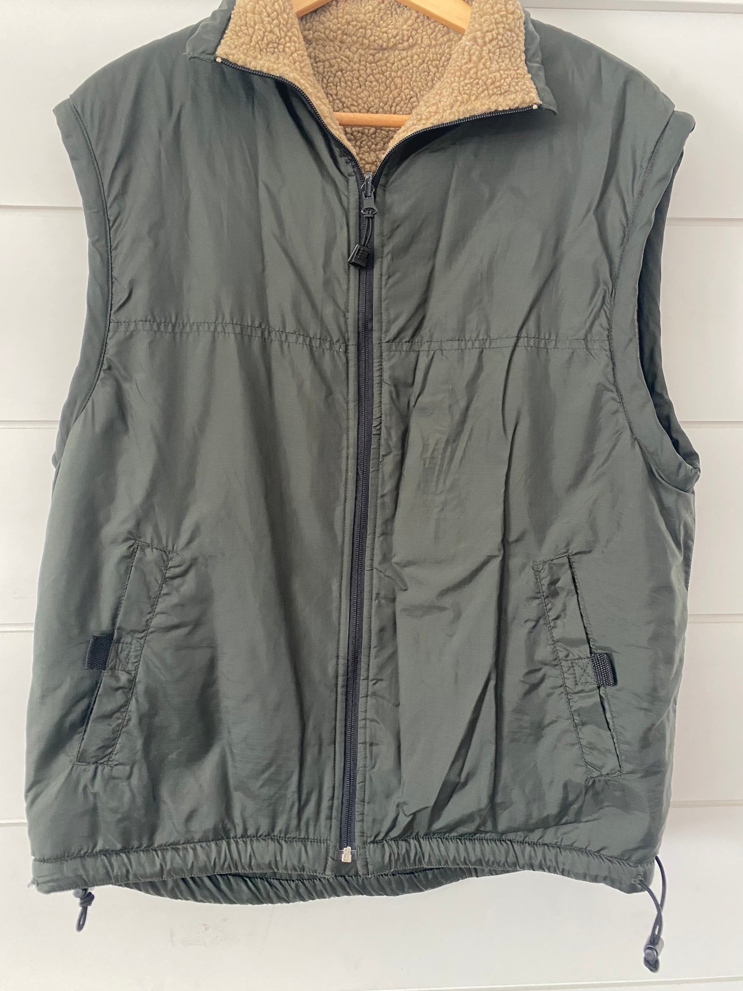 Vest for Men/Green Unisex Sleeveless Reversible Ptek