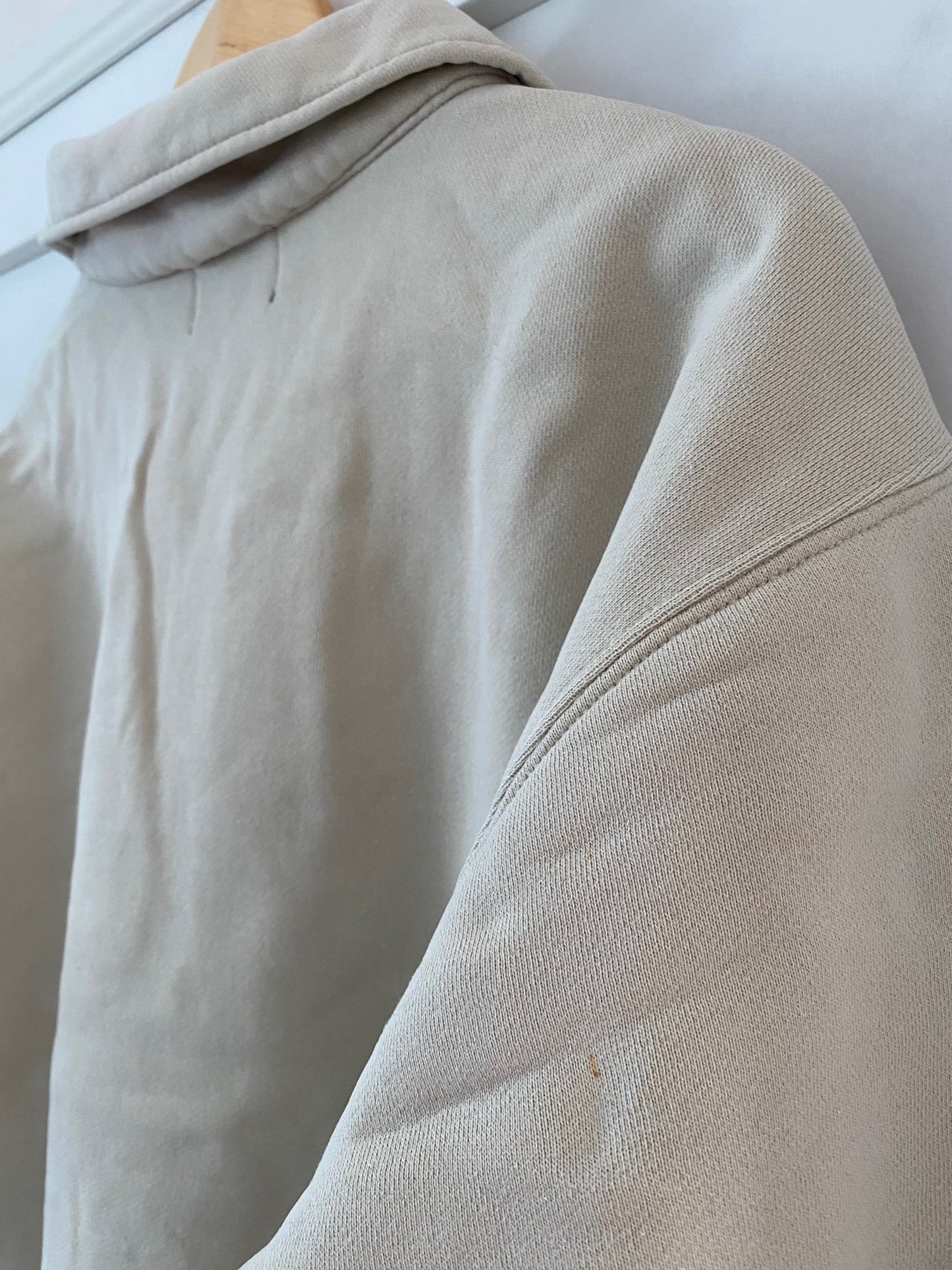 Women Beige Roots Athletics Cotton Sweater 1/2 Zip Size**