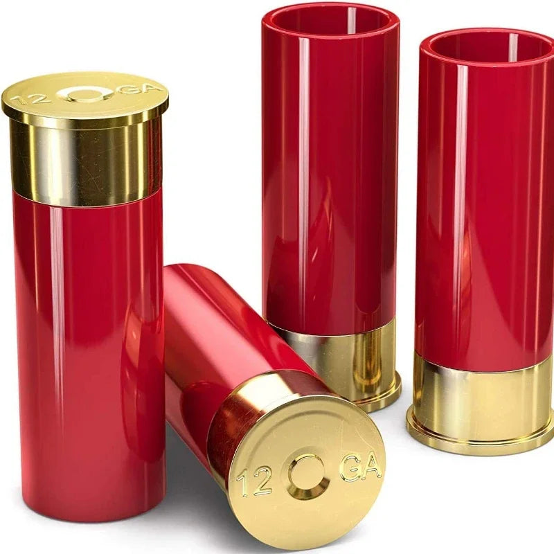 Blast Off Your Party with Our Shotgun Shell Shot Glasses Drinking Cup Bullet Shape - 4-Pack!
