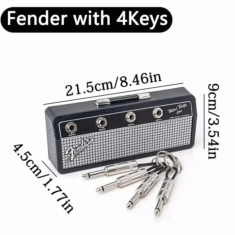 "Rock Your Keys" Wall Mount | Creative Guitar Amp Key Organizer | Musician Home Decor