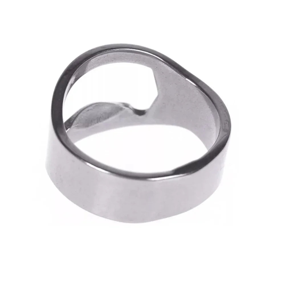Unleash Your Inner Beverage Bard with the Ring of Power! Mini Can Opener Stainless Steel Bottle Opener Tools Ring-shape