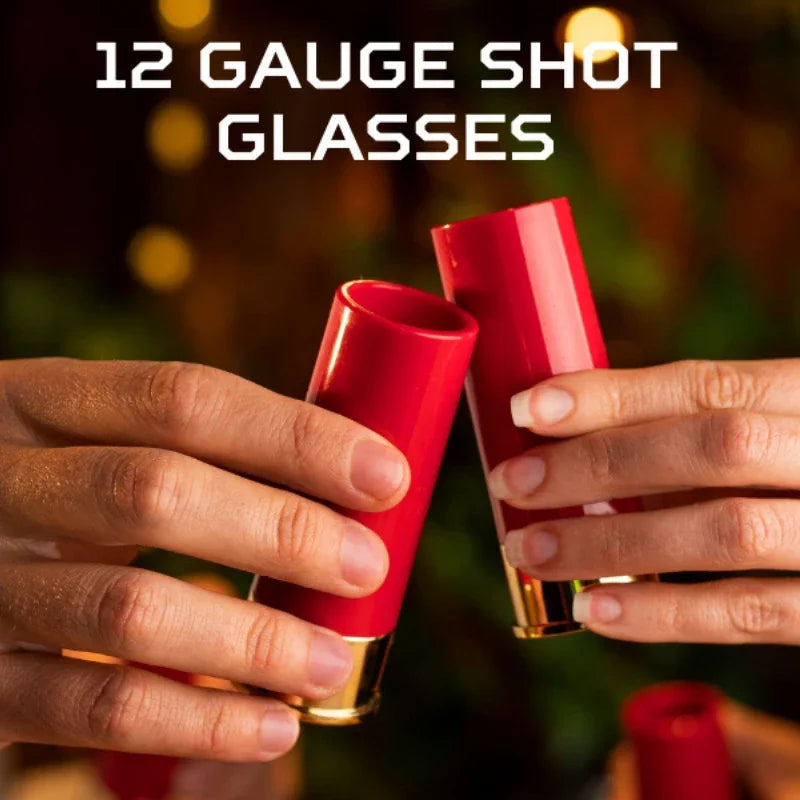 Blast Off Your Party with Our Shotgun Shell Shot Glasses Drinking Cup Bullet Shape - 4-Pack!