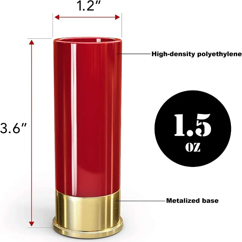 Blast Off Your Party with Our Shotgun Shell Shot Glasses Drinking Cup Bullet Shape - 4-Pack!