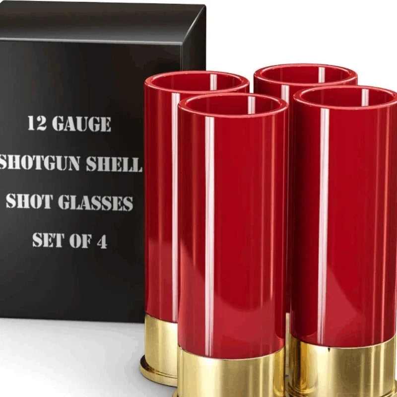 Blast Off Your Party with Our Shotgun Shell Shot Glasses Drinking Cup Bullet Shape - 4-Pack!