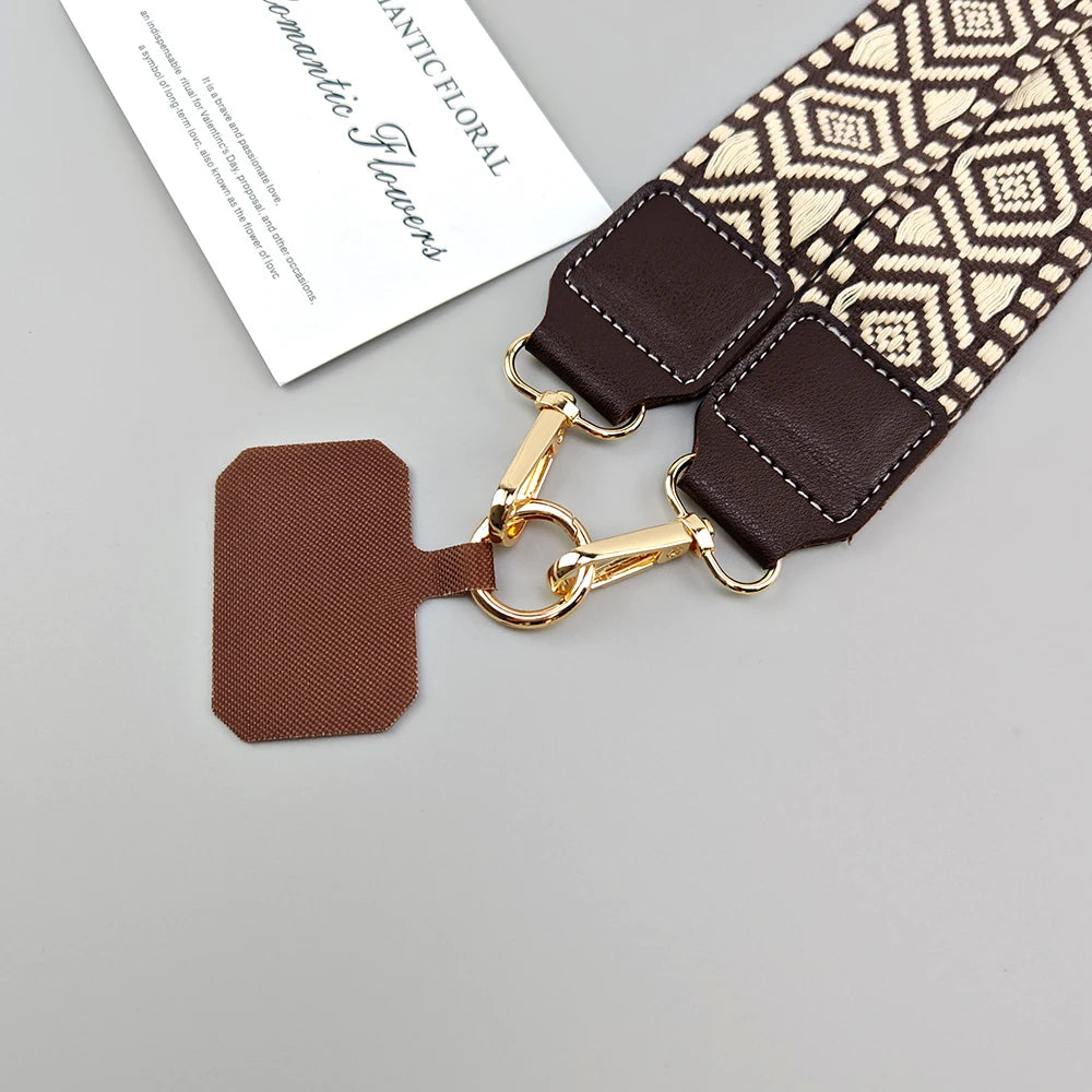 brown cell holder strap