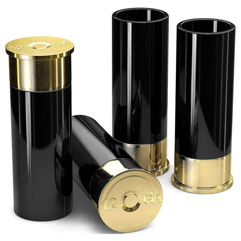Blast Off Your Party with Our Shotgun Shell Shot Glasses Drinking Cup Bullet Shape - 4-Pack!