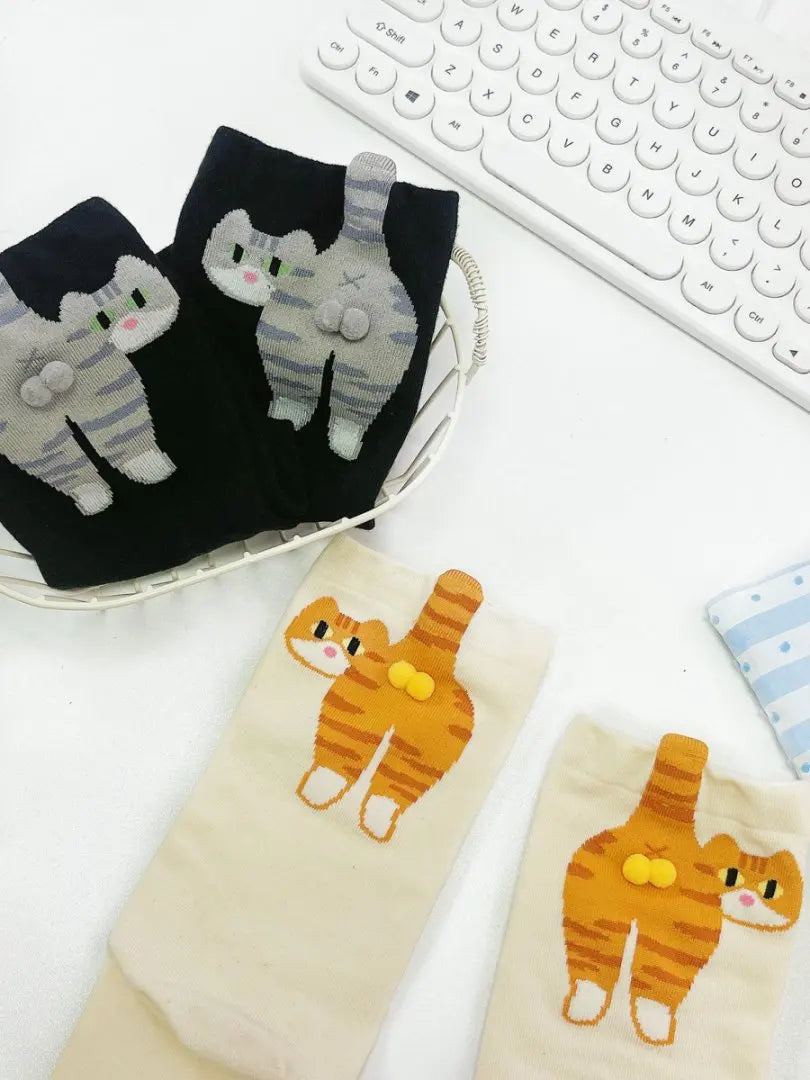 Cartoon Cat Butt Socks | The Purrfect Funny Gift