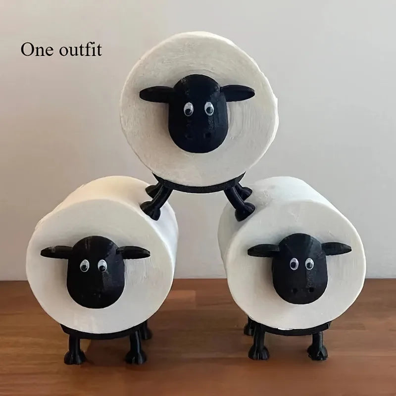 Adorable Sheep Toilet Paper Holder - Cute Animal Bathroom Decor & Storage Solution