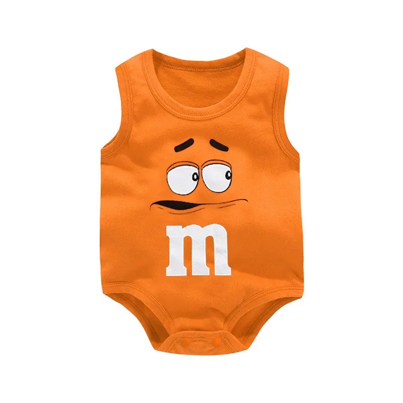 orange M&M babies rumper