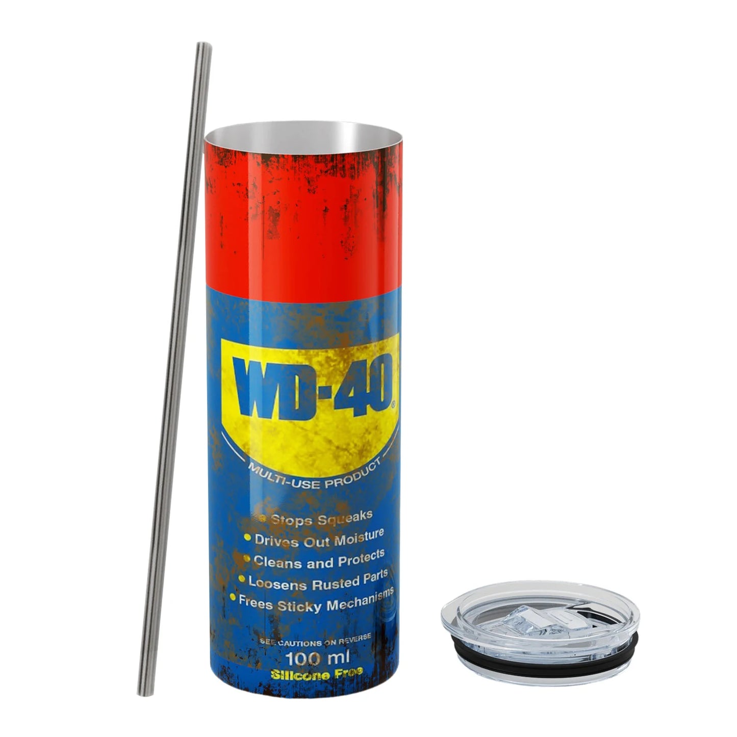 The "Fix Anything" Travel Mug – WD-40 Inspired Stainless Steel Thermos Cup 20oz