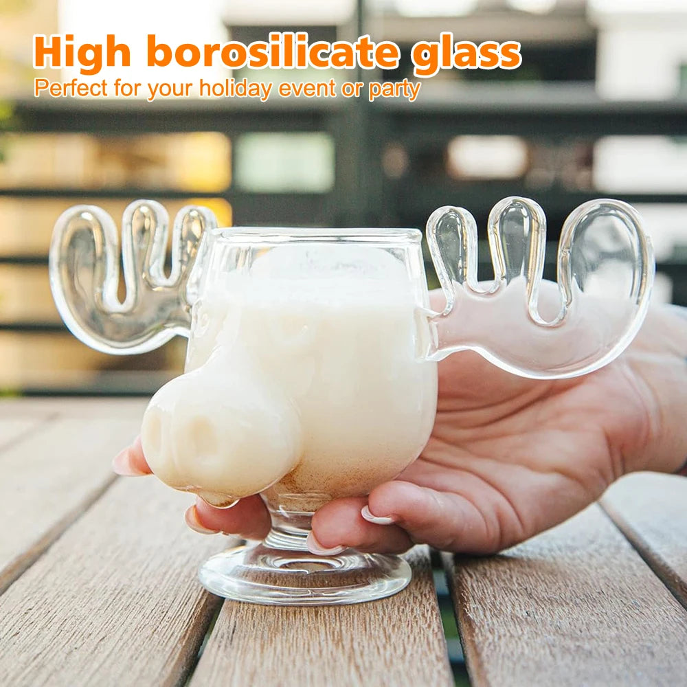 "Moose Mug" Glass Cup | National Lampoon's Christmas Vacation | Unique Reindeer Holiday