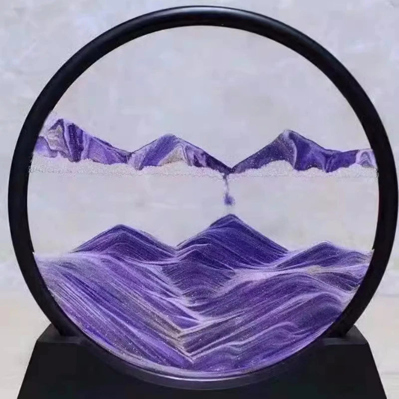 Mesmerizing 3D Moving Sand Art Display | Gravity-Defying Flowing Sandscape | Zen Desk Decor & Unique Gift