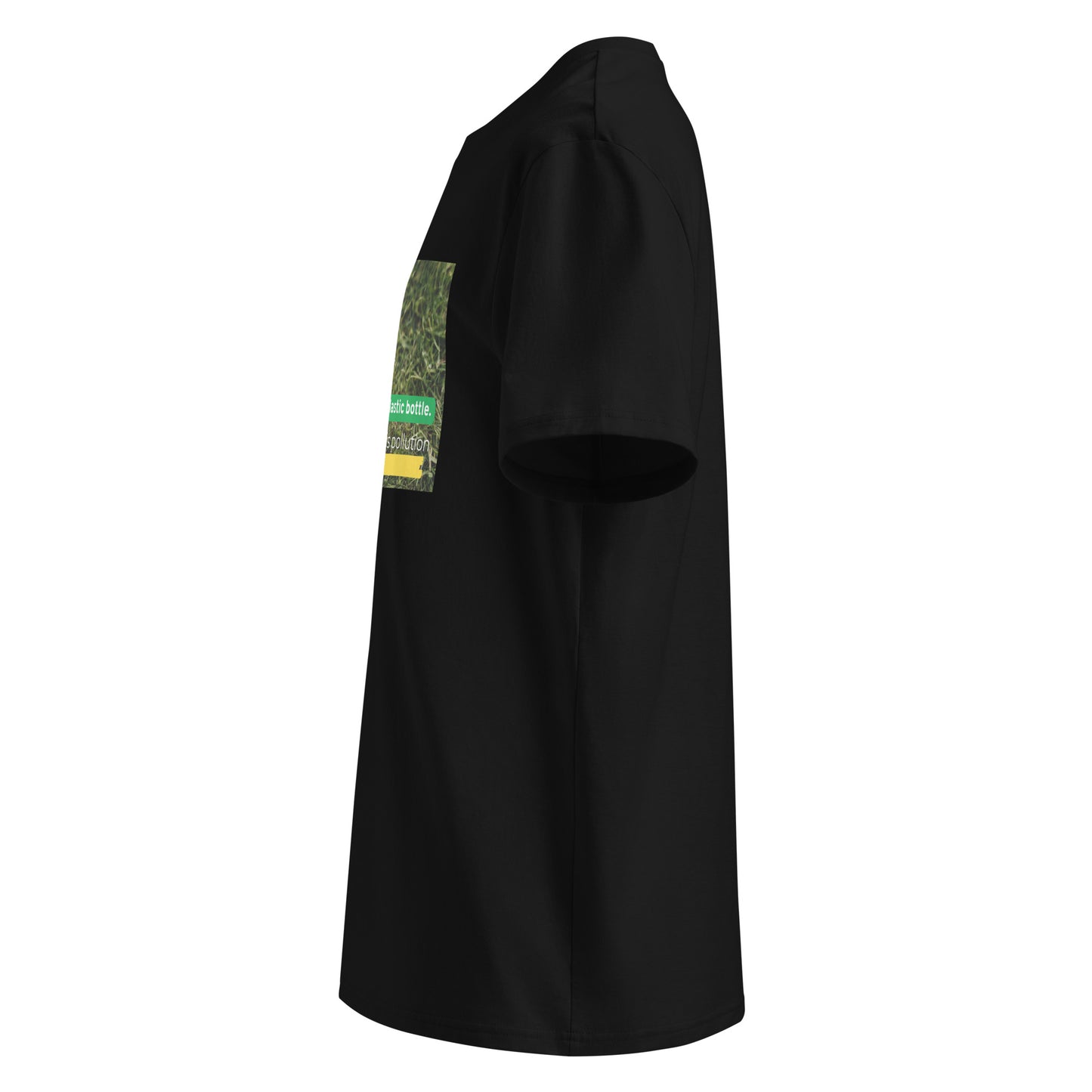 Product mockup black t-shirt side view