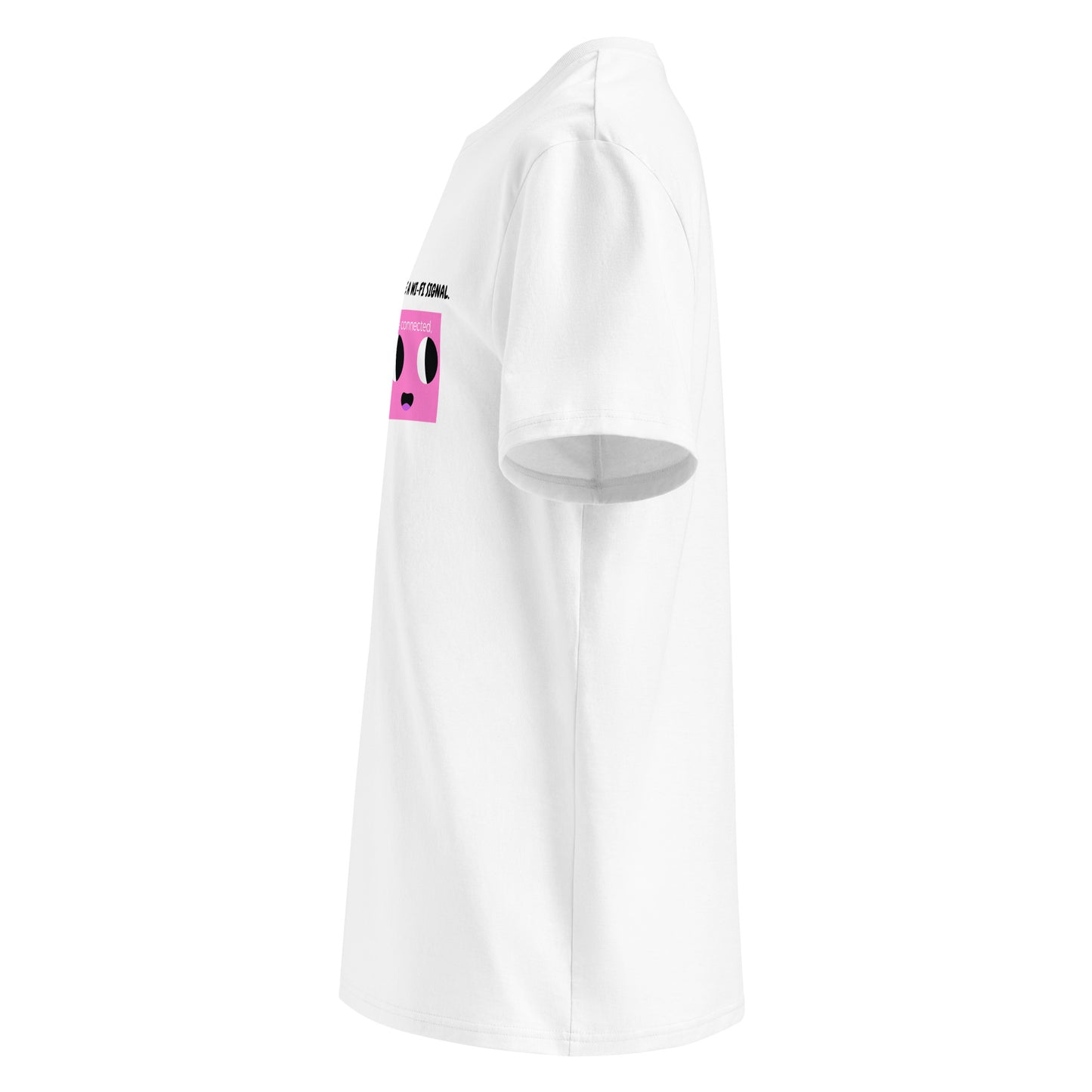 Product mockup side view white t-shirt funny adhd