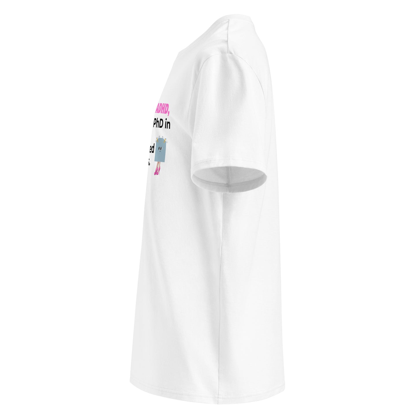 Product mockup white t-shirt funny adhd