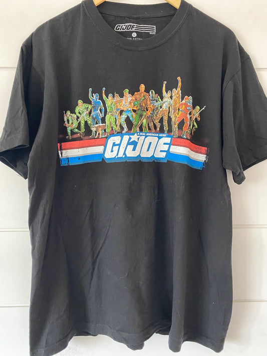 Black Men / Unisex T-shirt G.I.*JOE vintage Large Cartoon 1990
