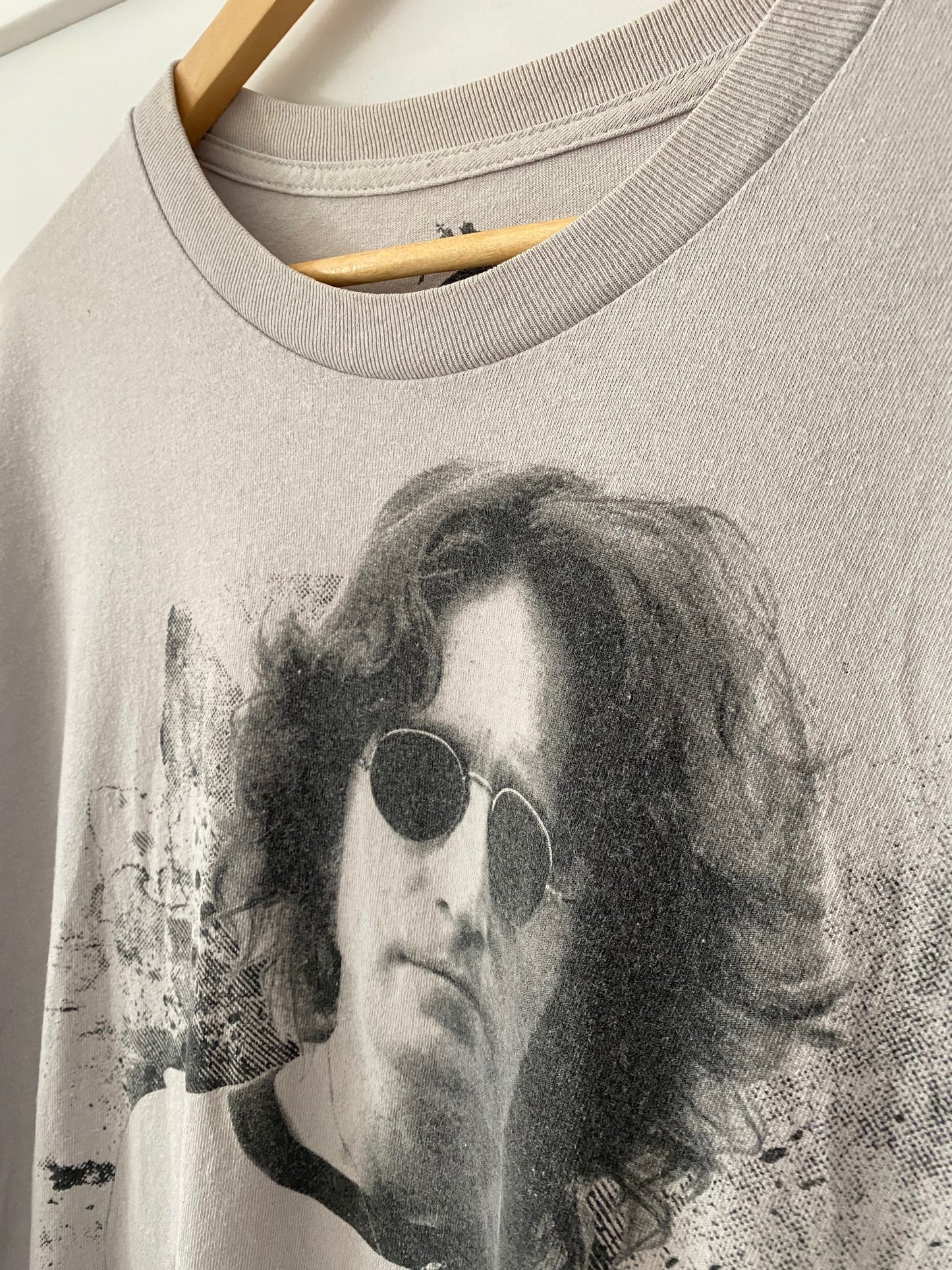 Vintage Gray John Lennon Tee – Retro “New York City” Style Unisex T-Shirt