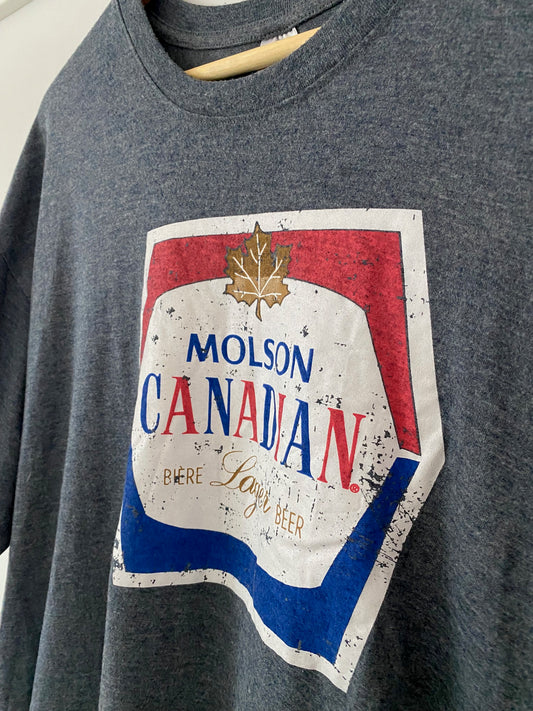 Molson Canadian Lager Beer Label Vintage-Style T-Shirt | Classic Heritage Logo