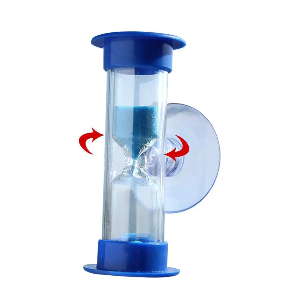 3-Minute Kids Timer Toothbrush, Shower & water-saving Hourglass (Blue)