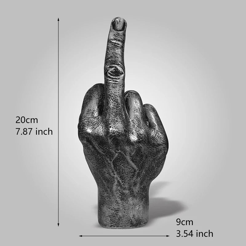 Unleash Your Inner Rebel: The Ultimate Resin Middle Finger Statue for Home & Office! (Maybe not :)