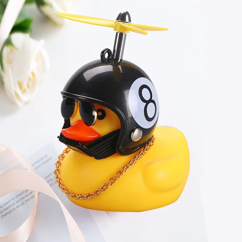 Fun & Quirky Duck Car Ornament with Helmet – Unique Auto Dashboard Decor & Gift