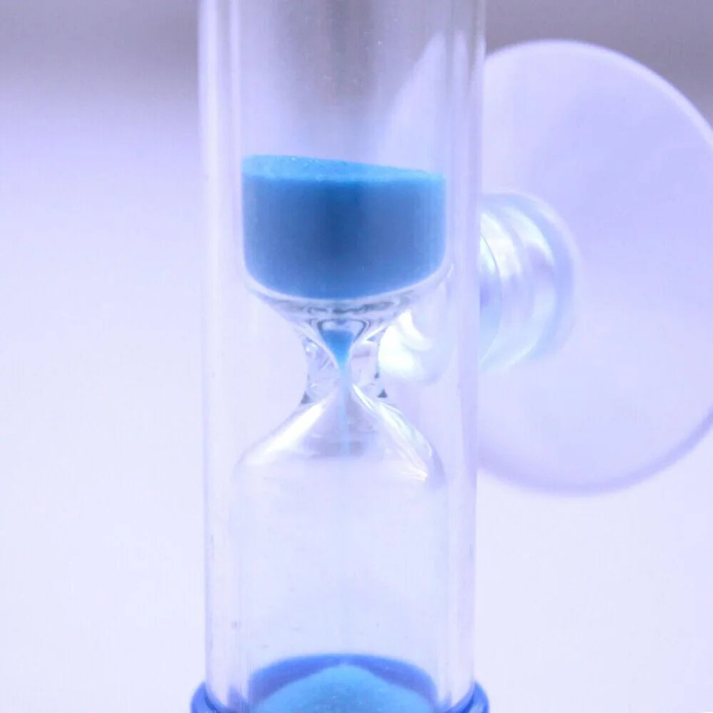 3-Minute Kids Timer Toothbrush, Shower & water-saving Hourglass (Blue)