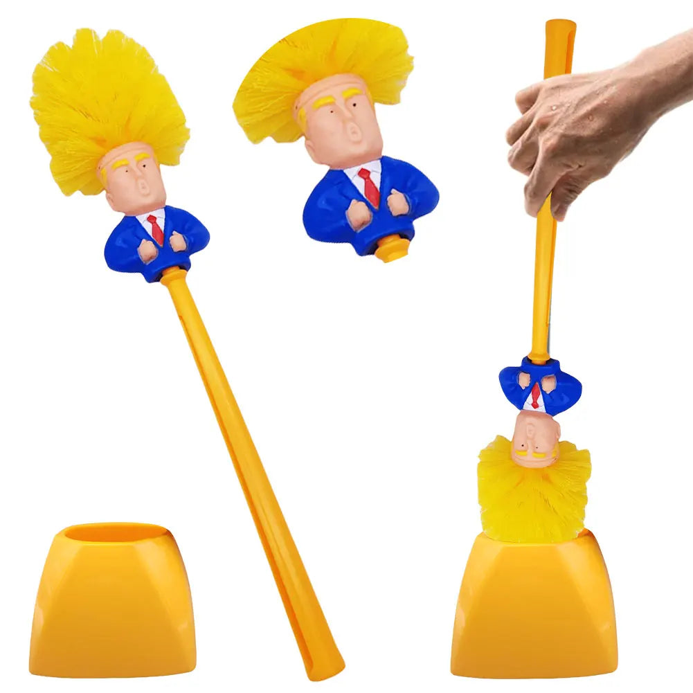 Make Cleaning Great Again! The Hilarious "Trump" Toilet Brush & Bathroom Novelty Gift. Funny Donald Trump Bathroom Cleaning Brush