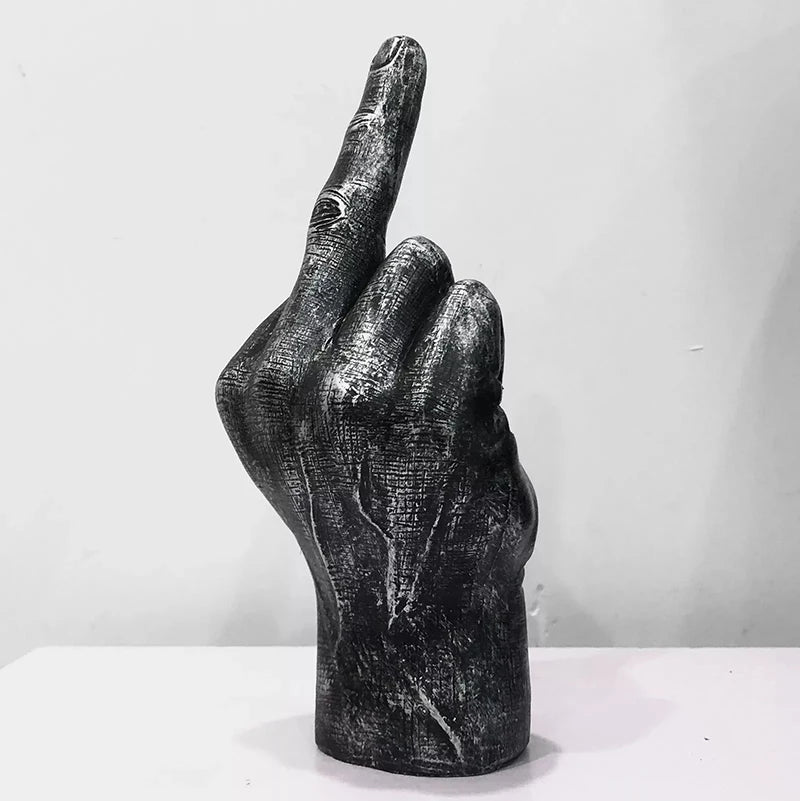Unleash Your Inner Rebel: The Ultimate Resin Middle Finger Statue for Home & Office! (Maybe not :)