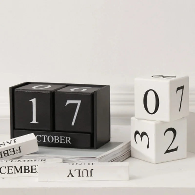 Never Miss a Monday (Again!) - Funny Reusable Wooden Desk Calendar for Home & Office Decoration Accessories