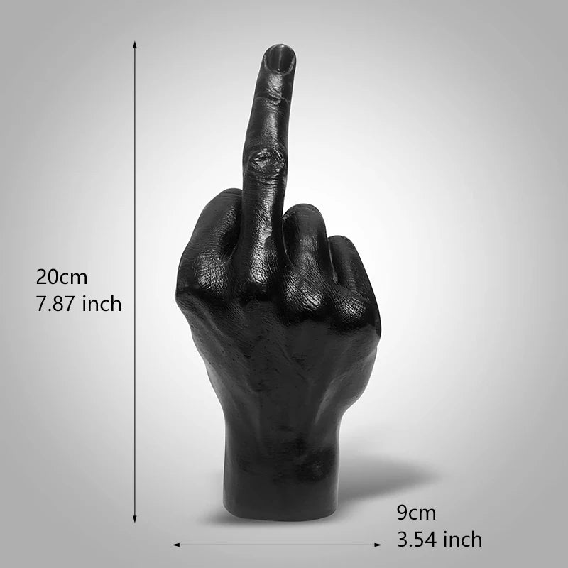 Unleash Your Inner Rebel: The Ultimate Resin Middle Finger Statue for Home & Office! (Maybe not :)