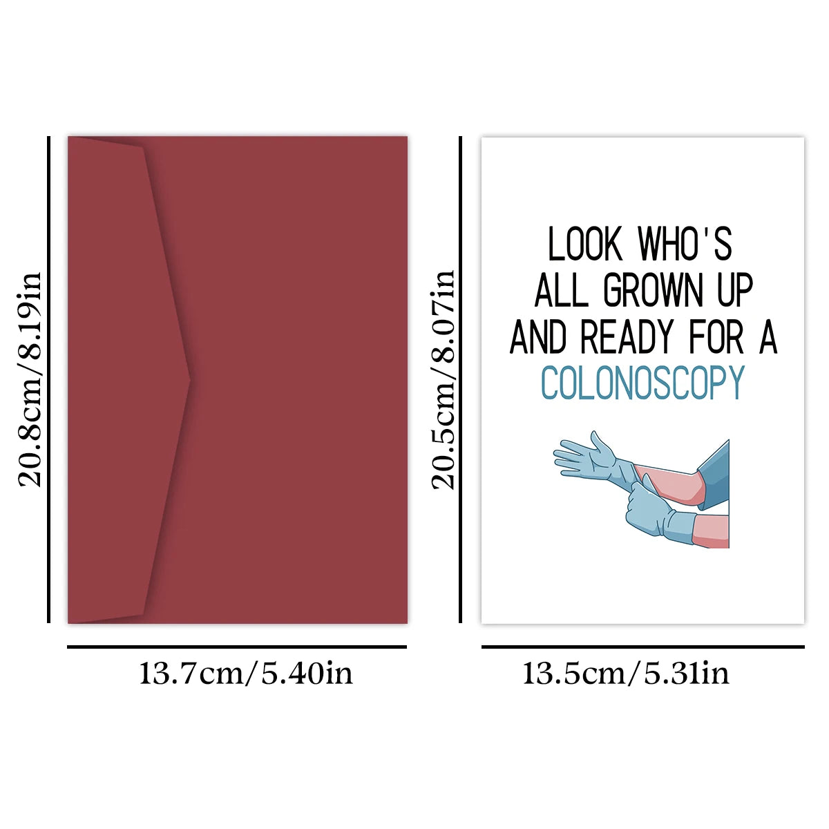 "Colonoscopy Ready" Hilarious Birthday Joke Card – Funny Grown-Up Prank Card 1pcs