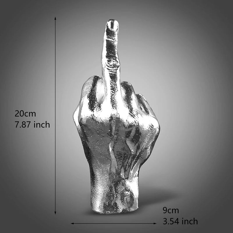 Unleash Your Inner Rebel: The Ultimate Resin Middle Finger Statue for Home & Office! (Maybe not :)