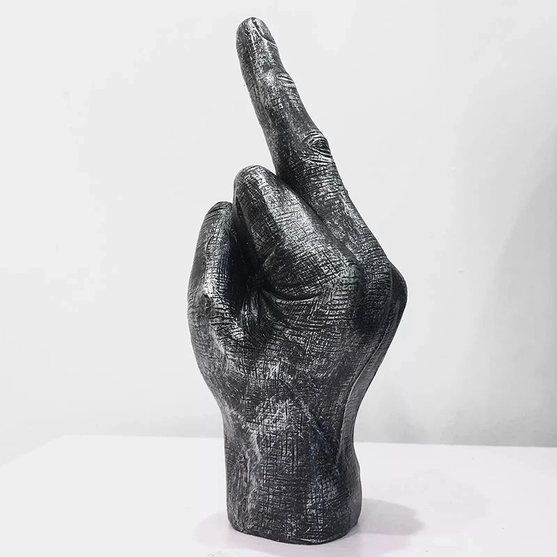 Unleash Your Inner Rebel: The Ultimate Resin Middle Finger Statue for Home & Office! (Maybe not :)