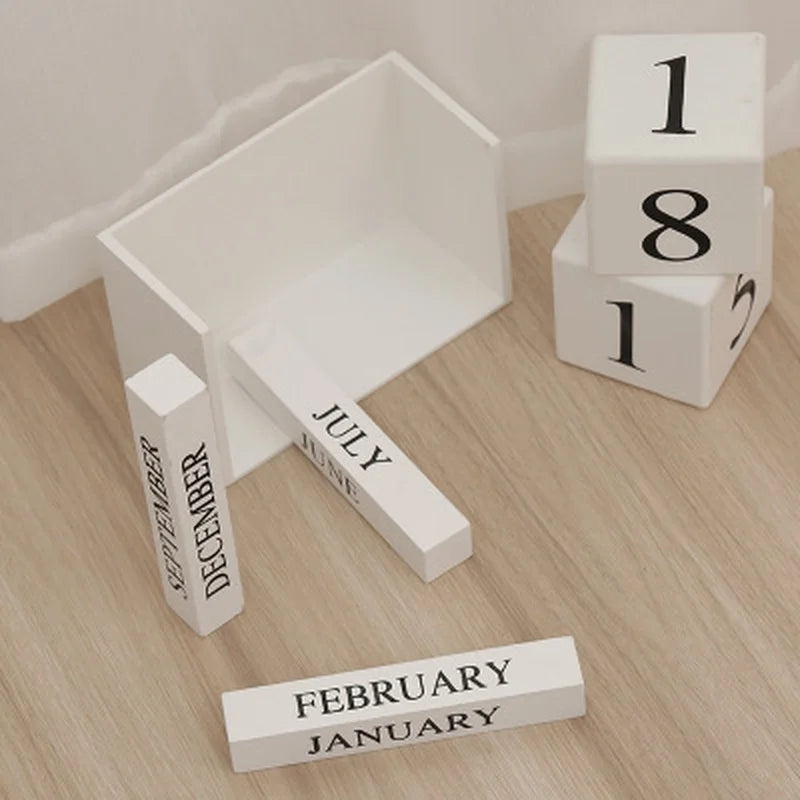 Never Miss a Monday (Again!) - Funny Reusable Wooden Desk Calendar for Home & Office Decoration Accessories