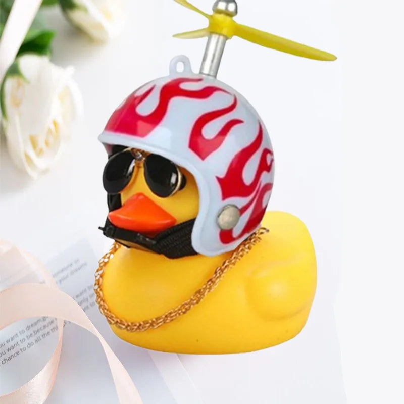 Fun & Quirky Duck Car Ornament with Helmet – Unique Auto Dashboard Decor & Gift