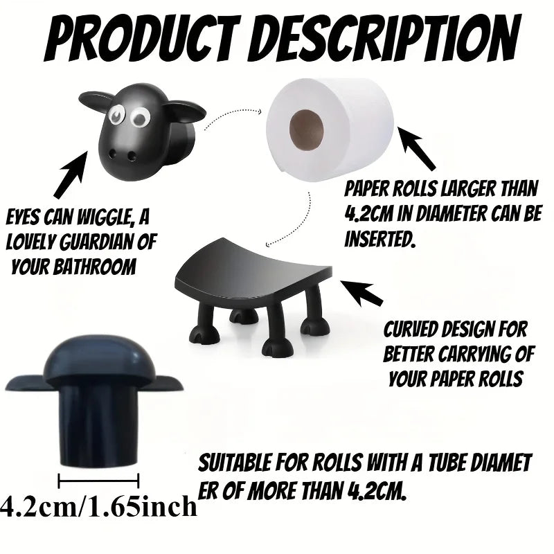 Adorable Sheep Toilet Paper Holder - Cute Animal Bathroom Decor & Storage Solution