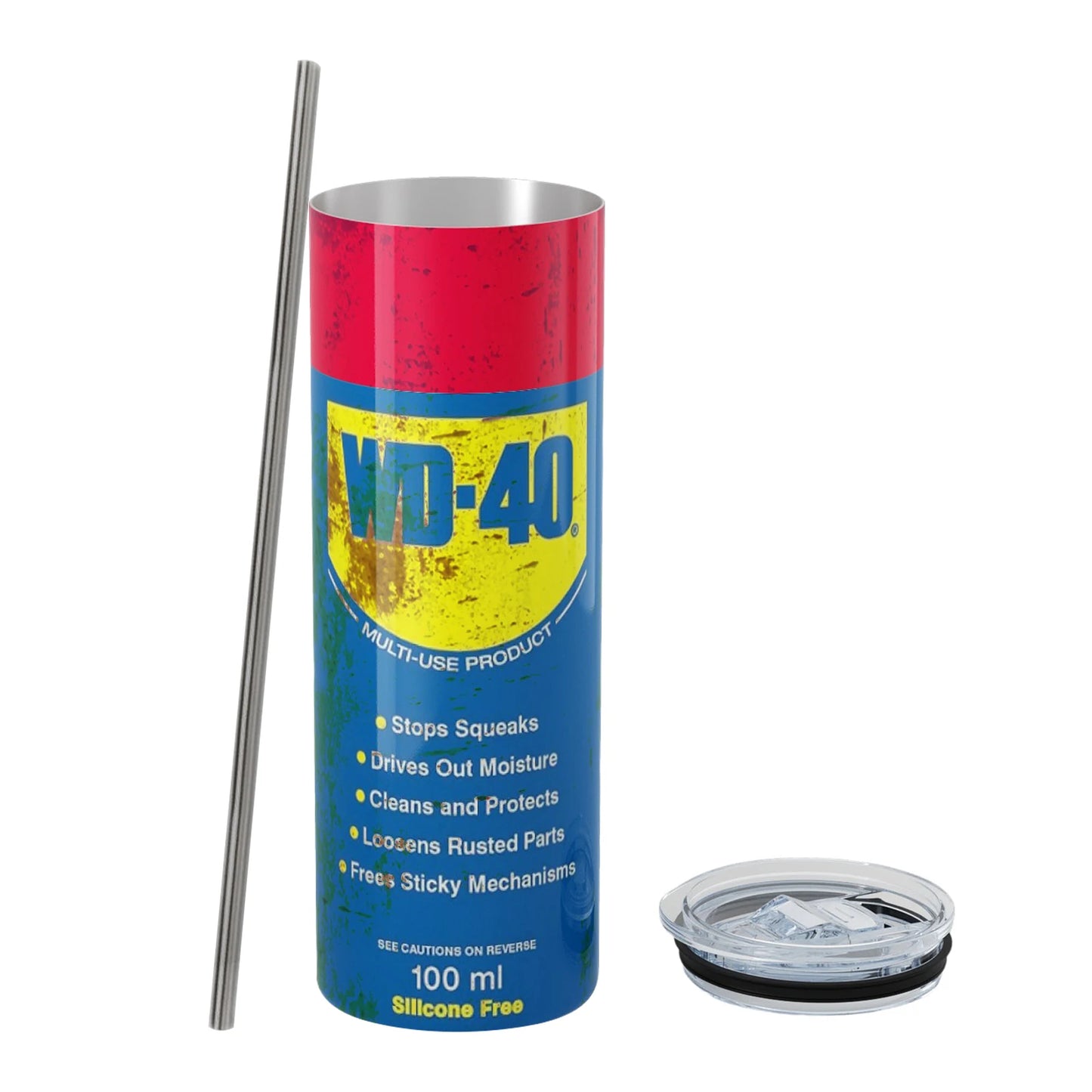 The "Fix Anything" Travel Mug – WD-40 Inspired Stainless Steel Thermos Cup 20oz