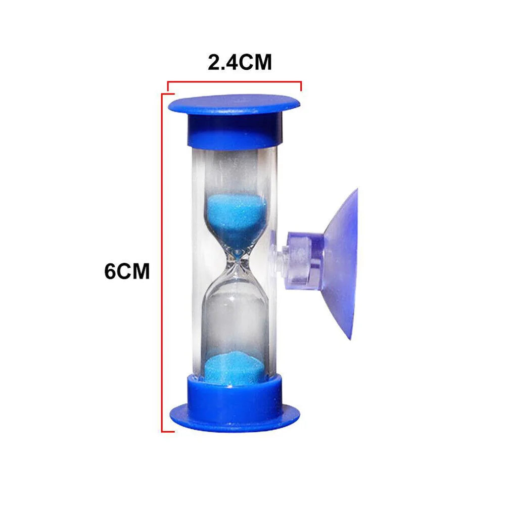 3-Minute Kids Timer Toothbrush, Shower & water-saving Hourglass (Blue)