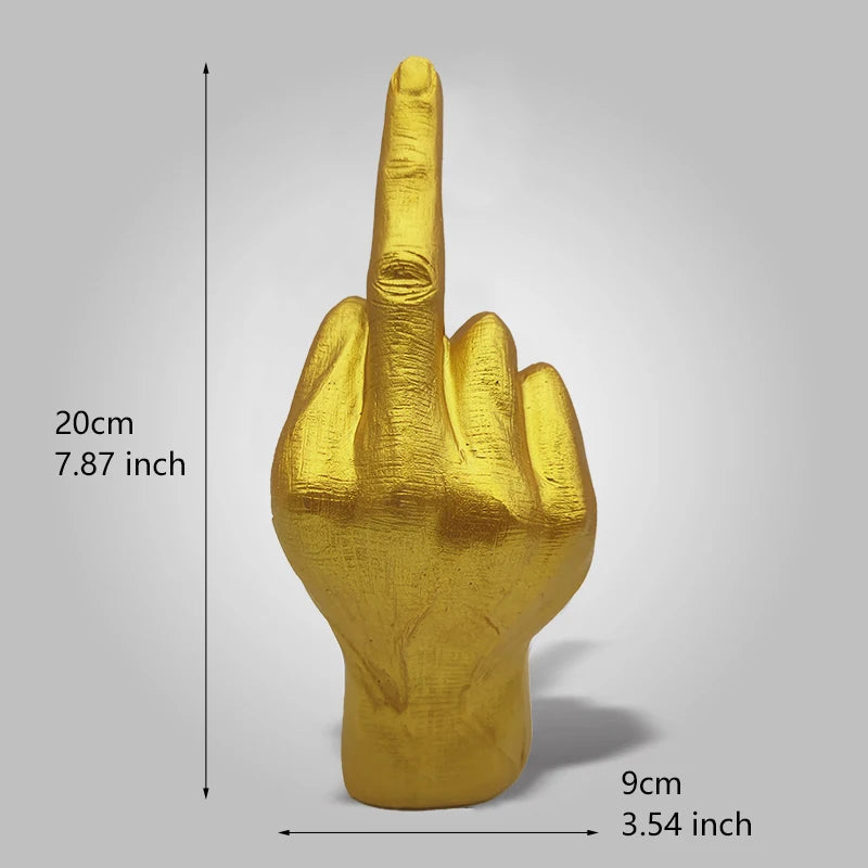 Unleash Your Inner Rebel: The Ultimate Resin Middle Finger Statue for Home & Office! (Maybe not :)