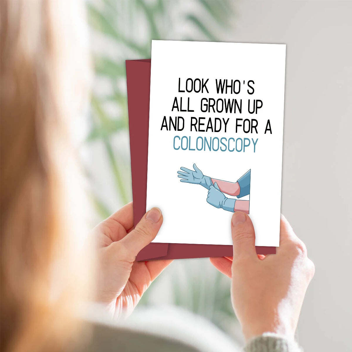 "Colonoscopy Ready" Hilarious Birthday Joke Card – Funny Grown-Up Prank Card 1pcs