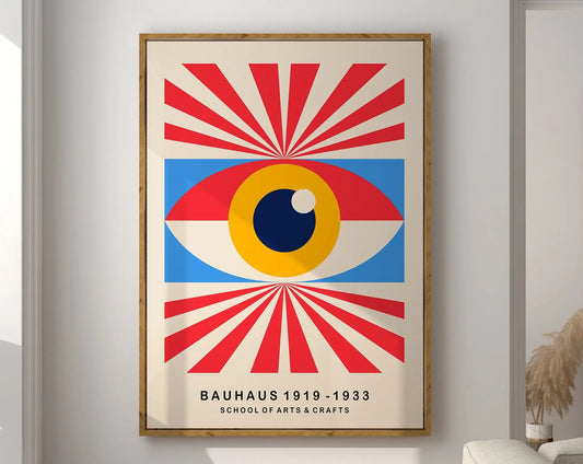 Mid-Century Bauhaus Poster Set - Geometric Bauhaus Wall Art Prints
