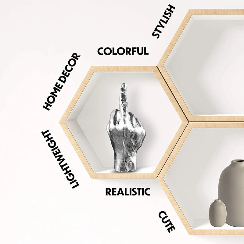 Unleash Your Inner Rebel: The Ultimate Resin Middle Finger Statue for Home & Office! (Maybe not :)